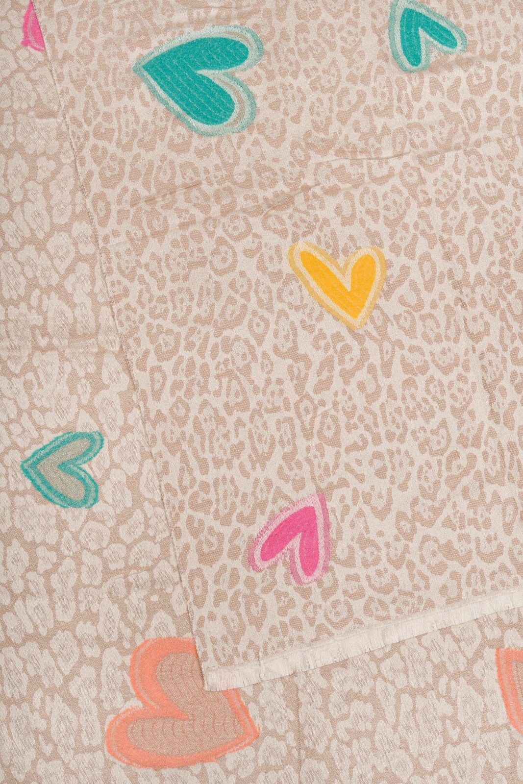 styleBREAKER XXL-Schal Schal mit Leoparden Herz Muster, (1-St) günstig online kaufen