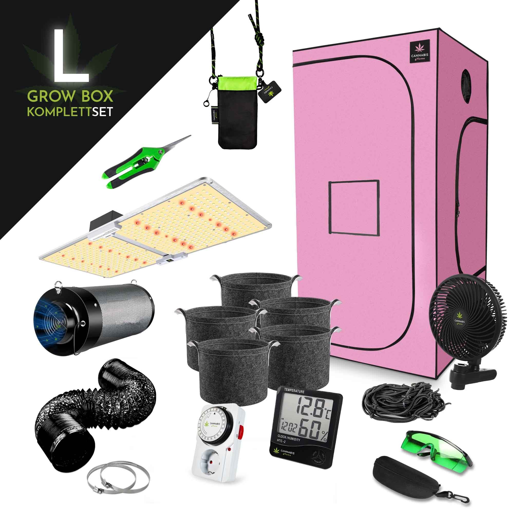 Cannabis 4 Home Gewächshaus Canna4Home GrowBox Komplettset 100 x 100 x 200cm Gewächshaus Zuchtzelt  | Rabatt: 38%