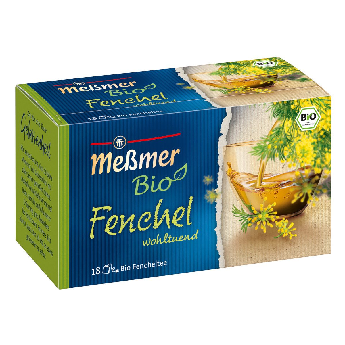 Meßmer Tee, Meßmer Bio Fenchel 18x2,25g wohltuender aromatischer Geschmack 41g