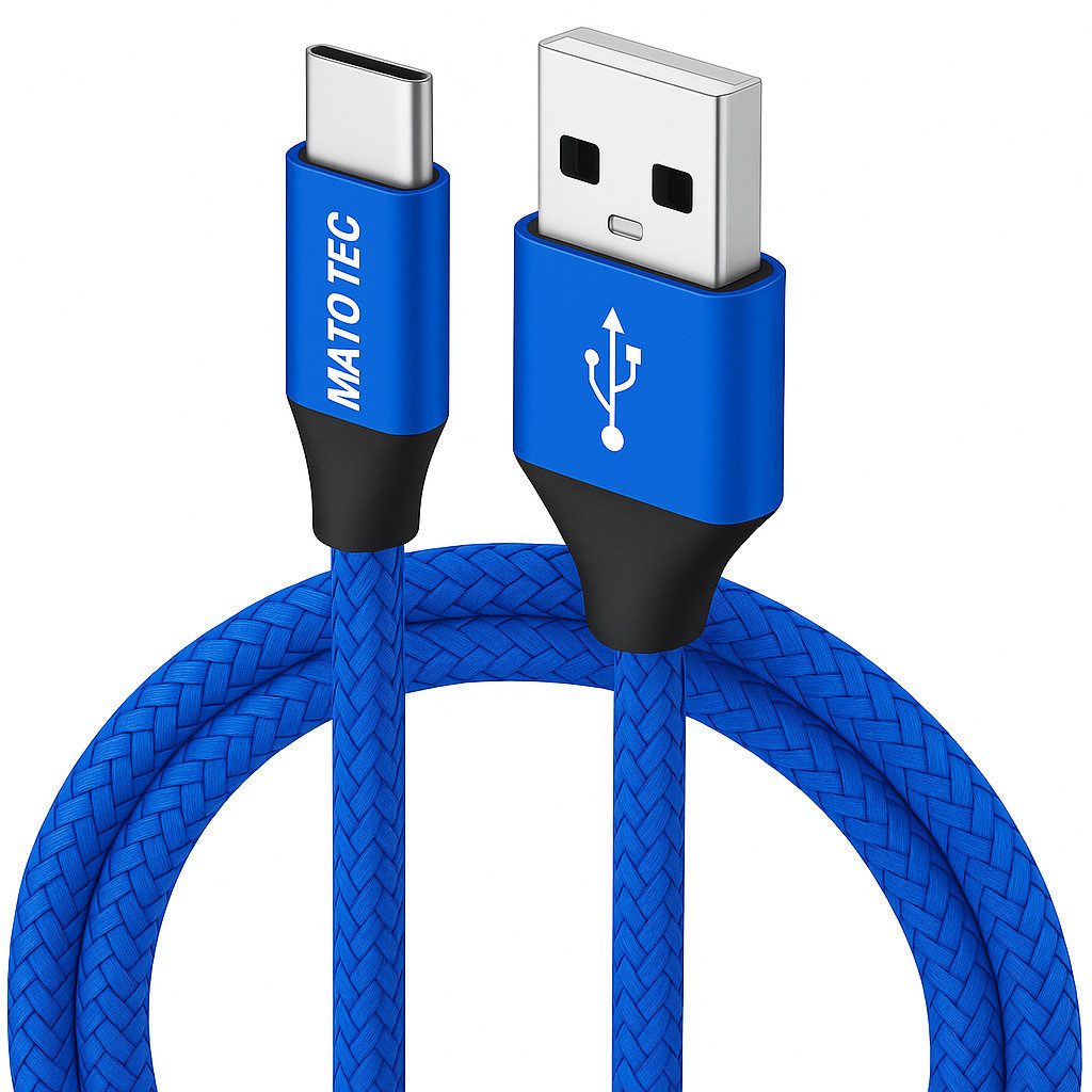 Alpha Electronics USB C Datenkabel SCHNELL Ladekabel für Samsung usw.- mehrere Längen USB-Kabel, USB-C, USB Typ A (300 cm), Schwarz, Rot, Silber, Blau
