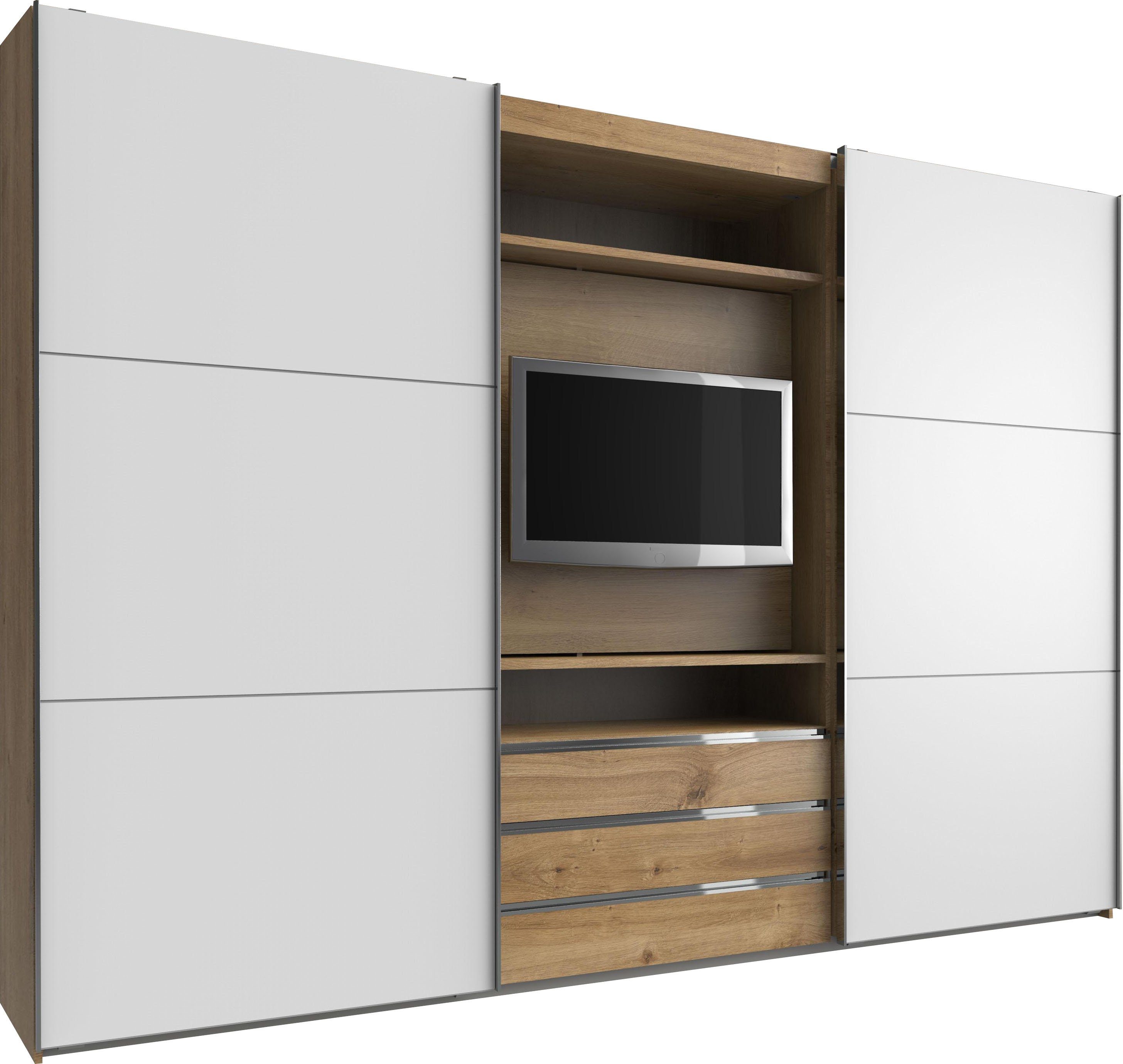 Wimex Schwebetürenschrank Magic by fresh to go tolles EXTRA: mit drehbarem TV-Element, mittig mit Schubladen