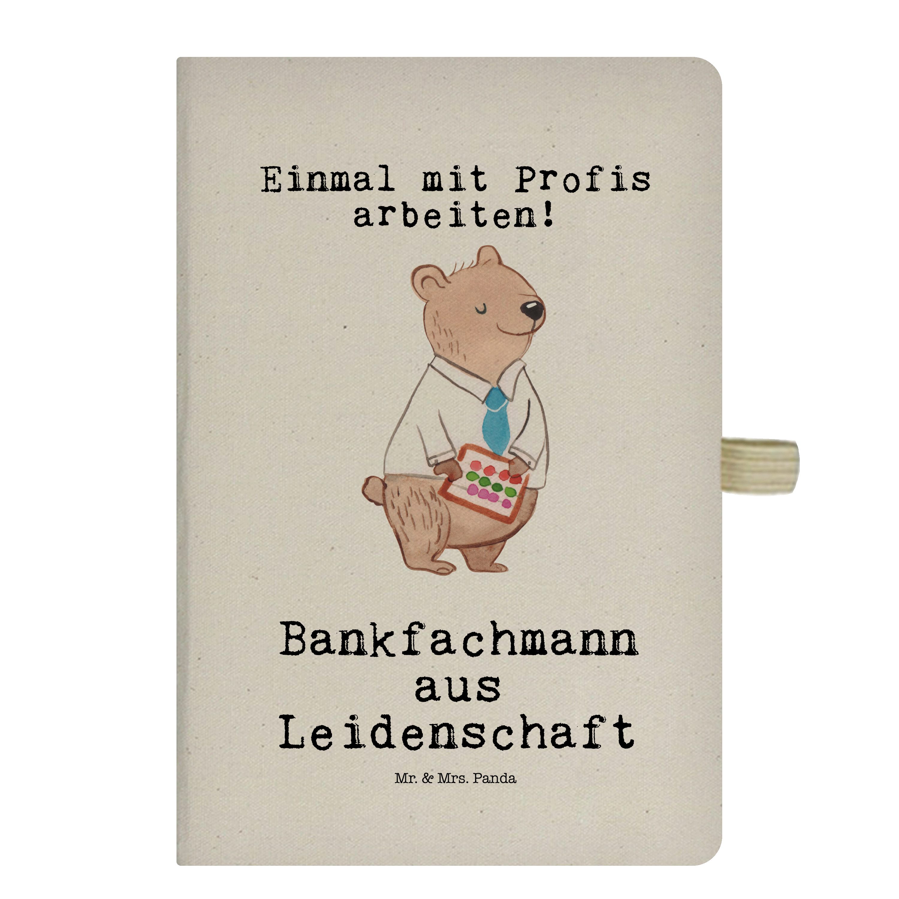Transparent B Leidenschaft - Bankfachmann Notizbuch Mrs. - Geschenk, aus & Mrs. Panda & Mr. Panda Notizblock, Mr.