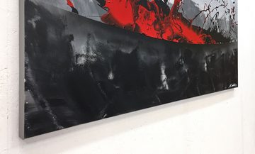 WandbilderXXL Gemälde Aboiled Red 120 x 80 cm, Abstraktes Gemälde, handgemaltes Unikat