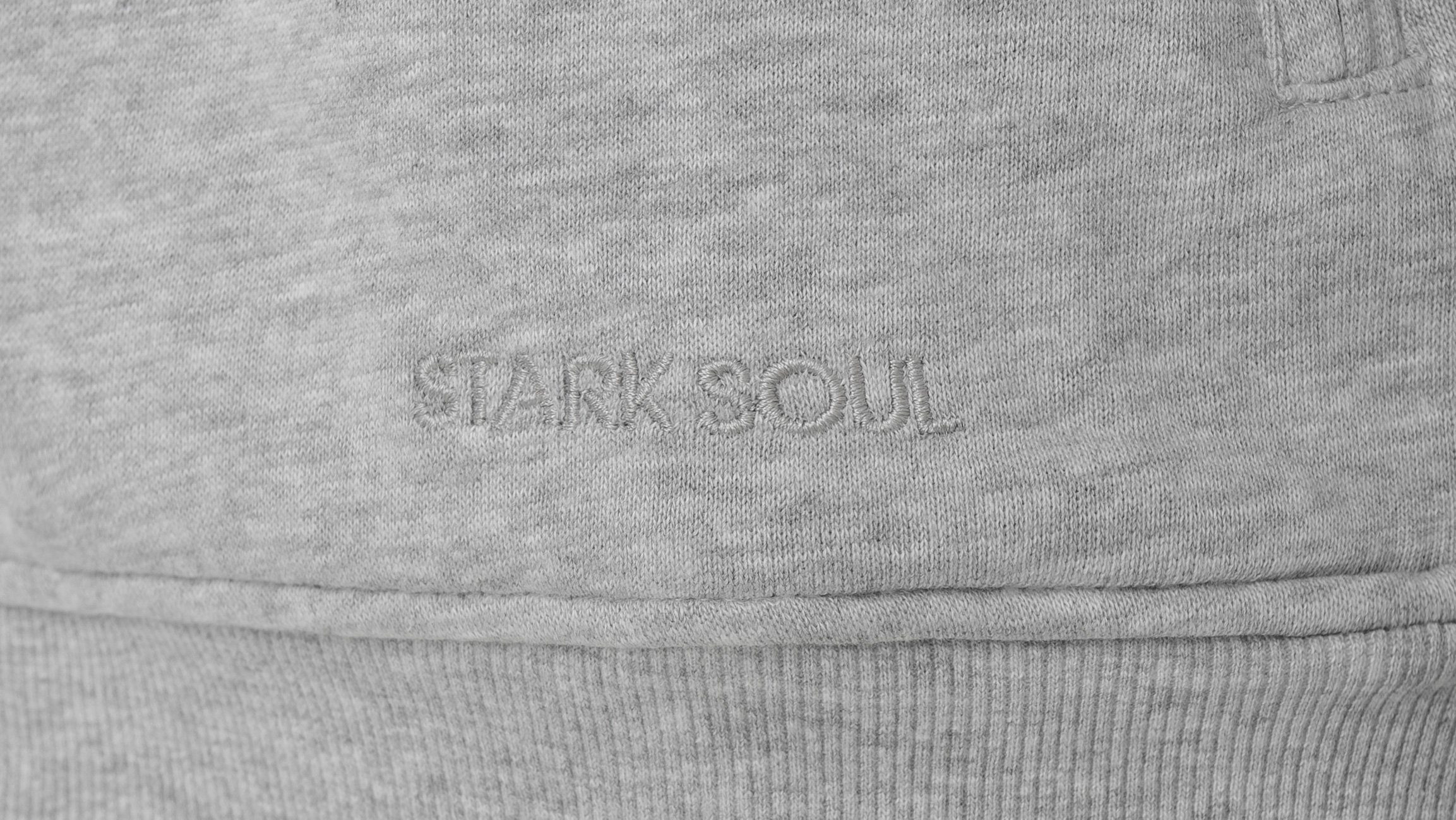 Stark Soul® Sweatjacke Grau-Melange STARK SOUL Stehkragen mit 2 und Sweatjacke Schubtaschen