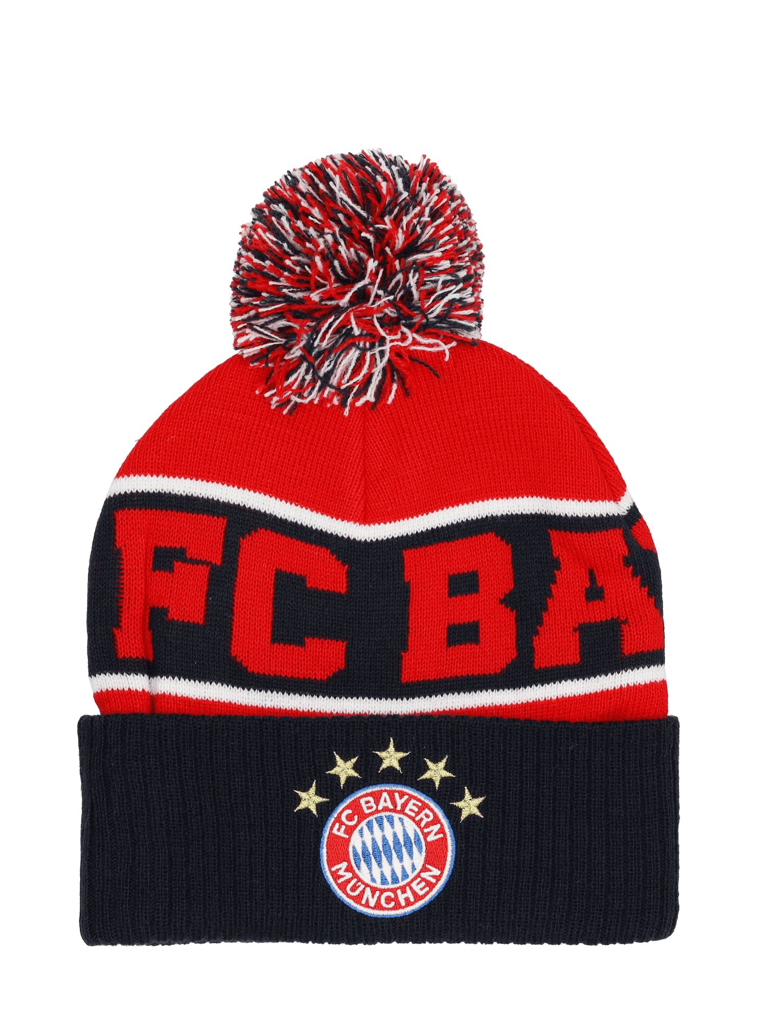FC Bayern München Wendemütze FC Bayern München I Bommelmütze I Strickmütze I Kinder I Mehrfarbig