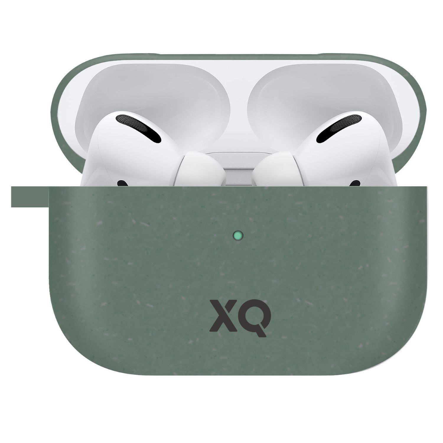 XQISIT Eco Case für Apple AirPods Pro Grün Headset (passend für Ladecase Apple AirPods Pro Bluetooth Ohrhörer Наушники)