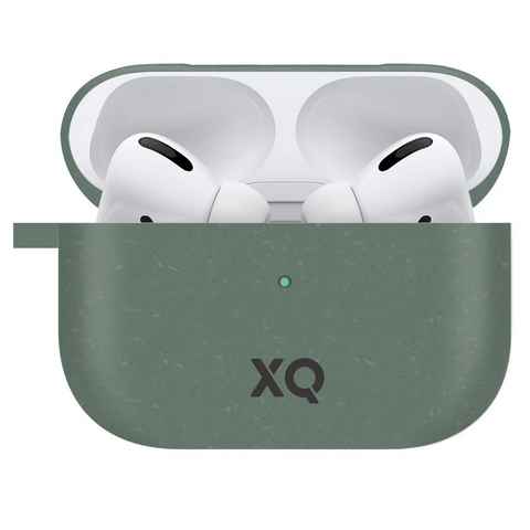 XQISIT Etui ECO Skin Case Cover Schutz-Hülle Grün Headset (passend für Ladecase Apple AirPods Pro Bluetooth Ohrhörer Kopfhörer)
