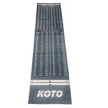 Teppich Schutz für Boden und Dartpfeile mit Abwurflinien weiß und grau, Teppich-Traum, rechteckig, Höhe: 5 mm