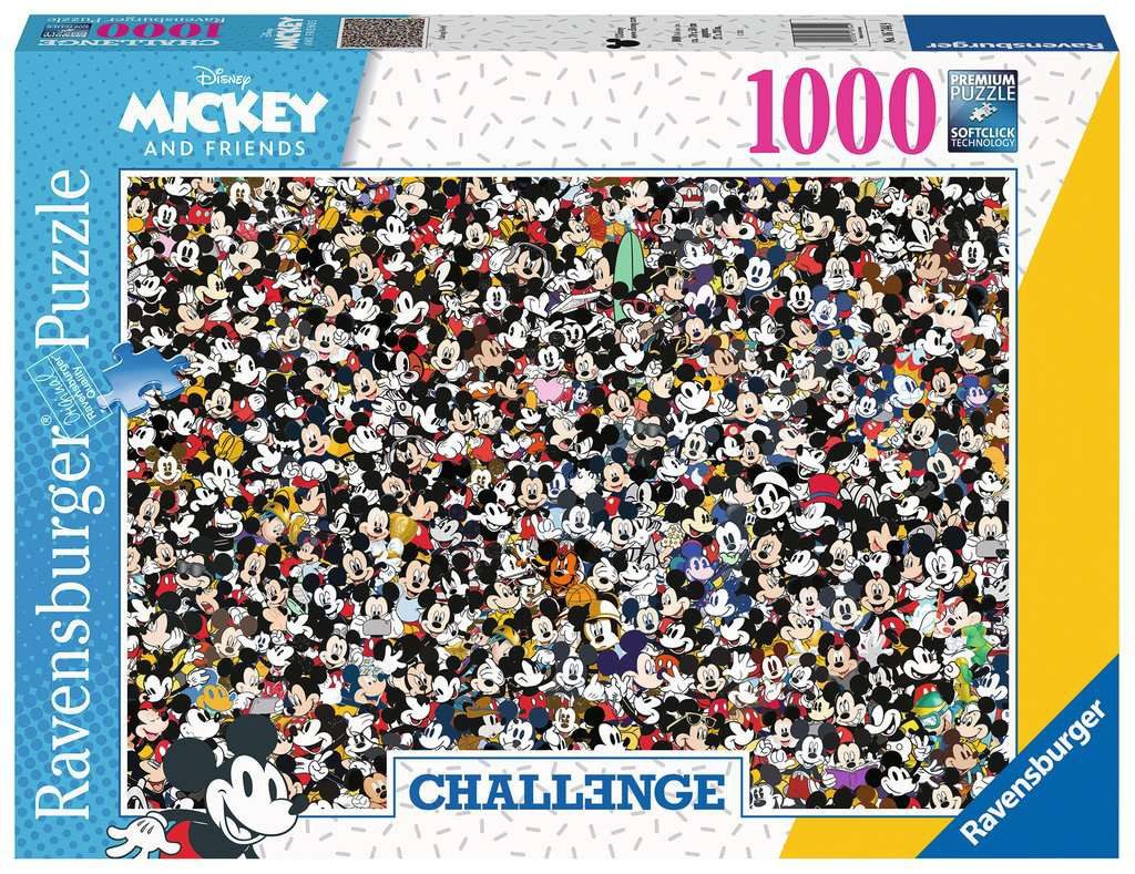 Ravensburger Puzzle Ravensburger 16744 Challenge Mickey 1000 Teile Puzzle, 1000 Puzzleteile, Made in Europe
