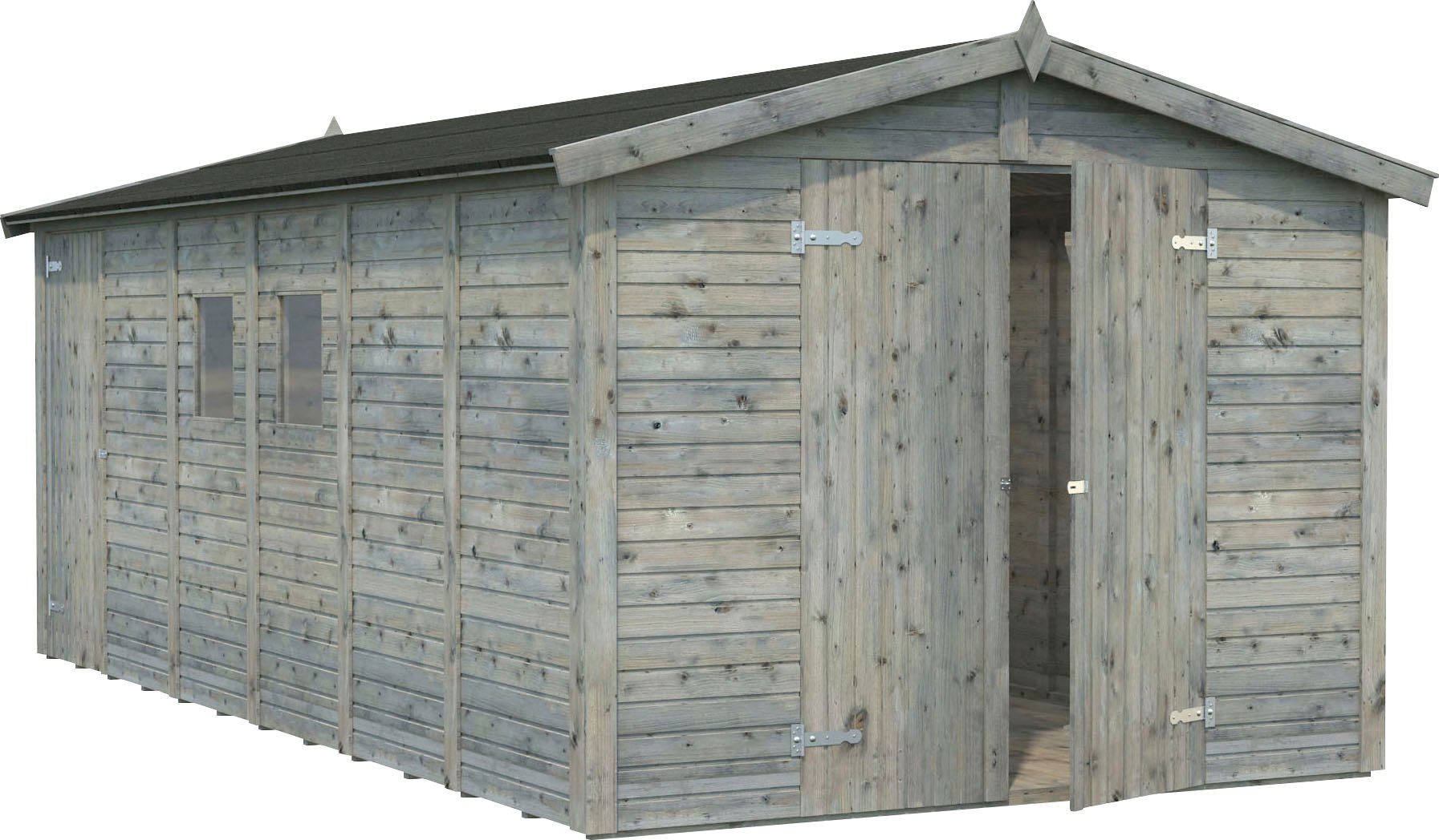 Palmako Gerätehaus Dan, BxT: 295x573 cm, grau