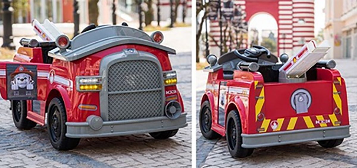 DOTMALL Rutscherauto Kinder-Elektroauto Injusa Auto Paw Rot Patrol Marshall
