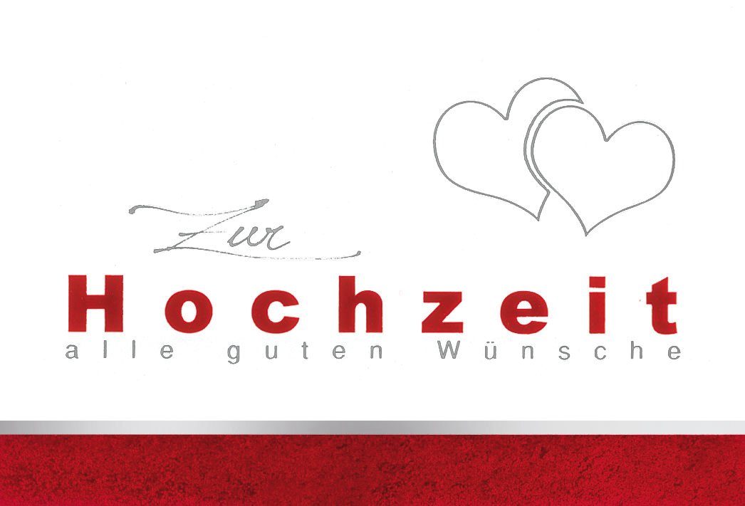 BSB Grußkarten Hochzeit - Glückwunschkarte im Format 11,5 x 17 cm mit Briefumschlag