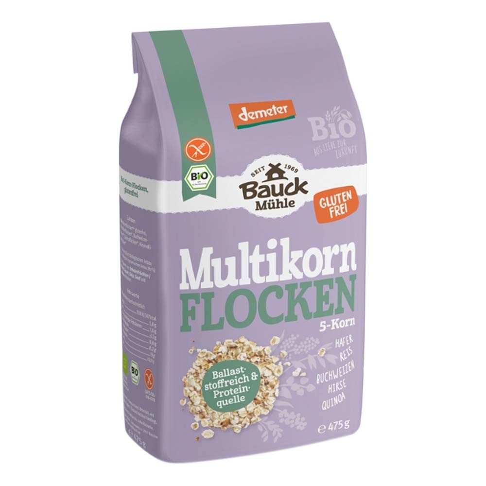 Bauck Mühle Getreide Flocken - 5-Korn glutenfrei 475g