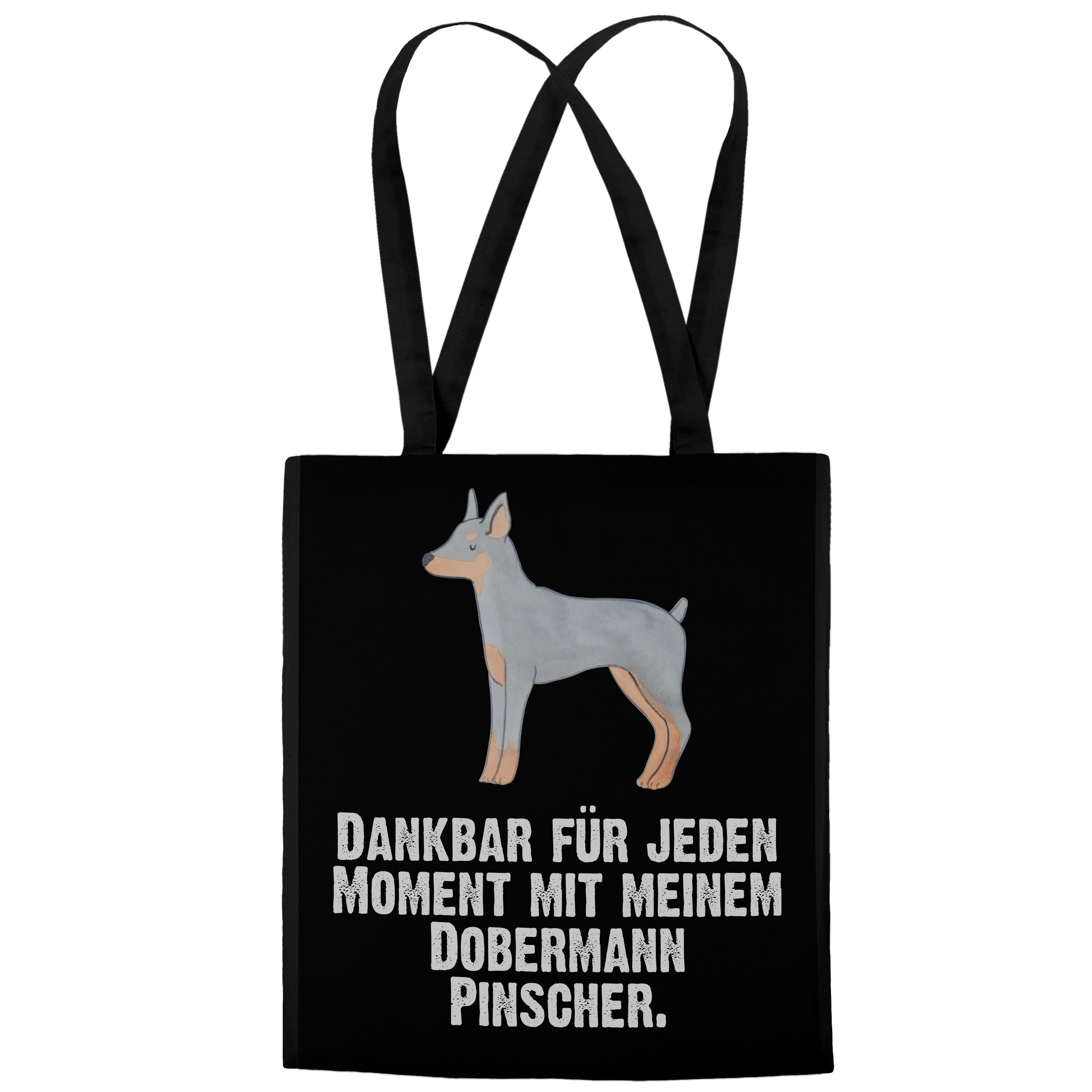 Pinscher Schwarz & Panda Mr. Hundebesitzer, (1-tlg) Geschenk, Tragetasche Dobermann Moment - - Rasseh Mrs.