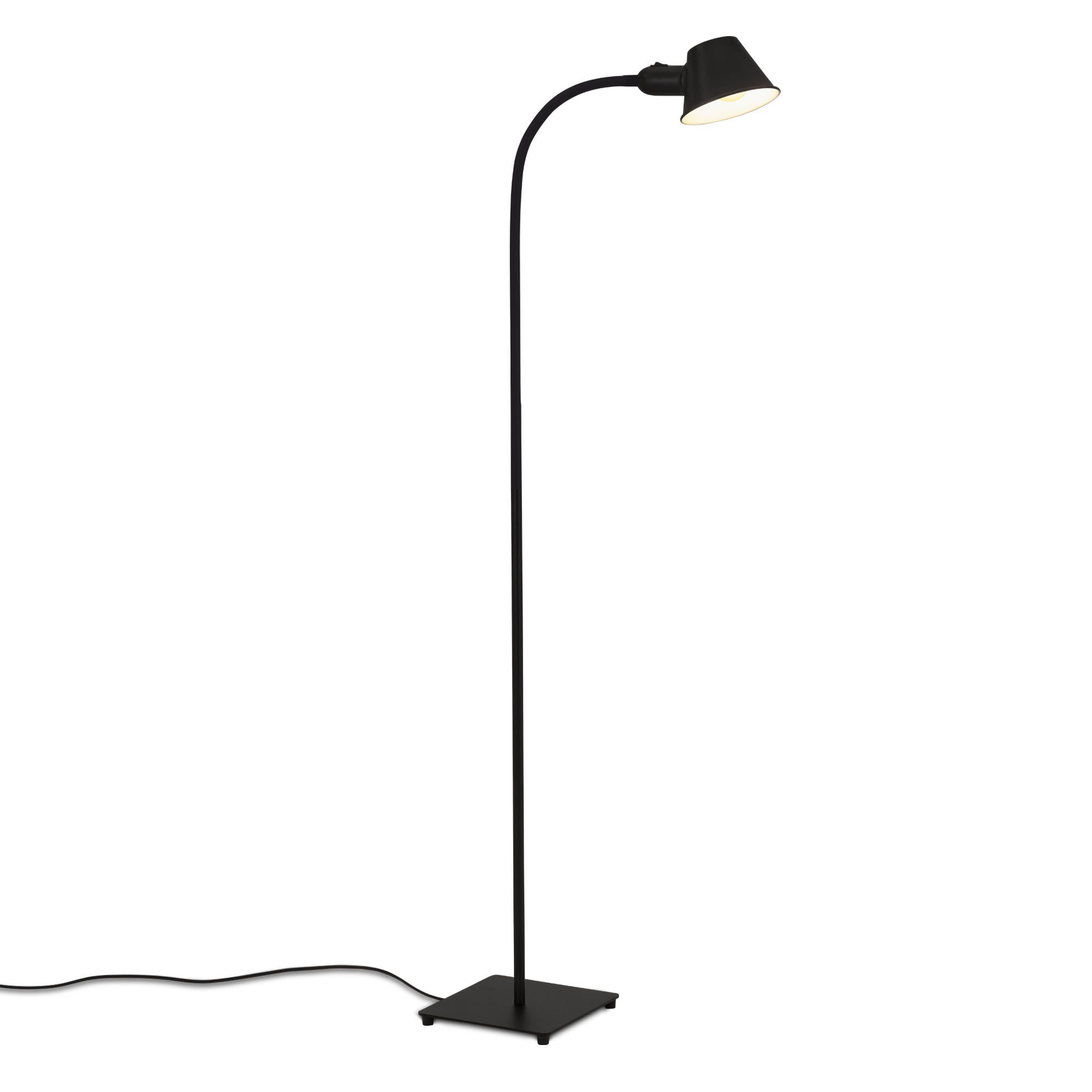 Stehlampe Leuchtmittel, 1x 1407-015, metall/schwarz, retro, Briloner W ohne max. exkl. Leuchten schwenkbar, 10 E27