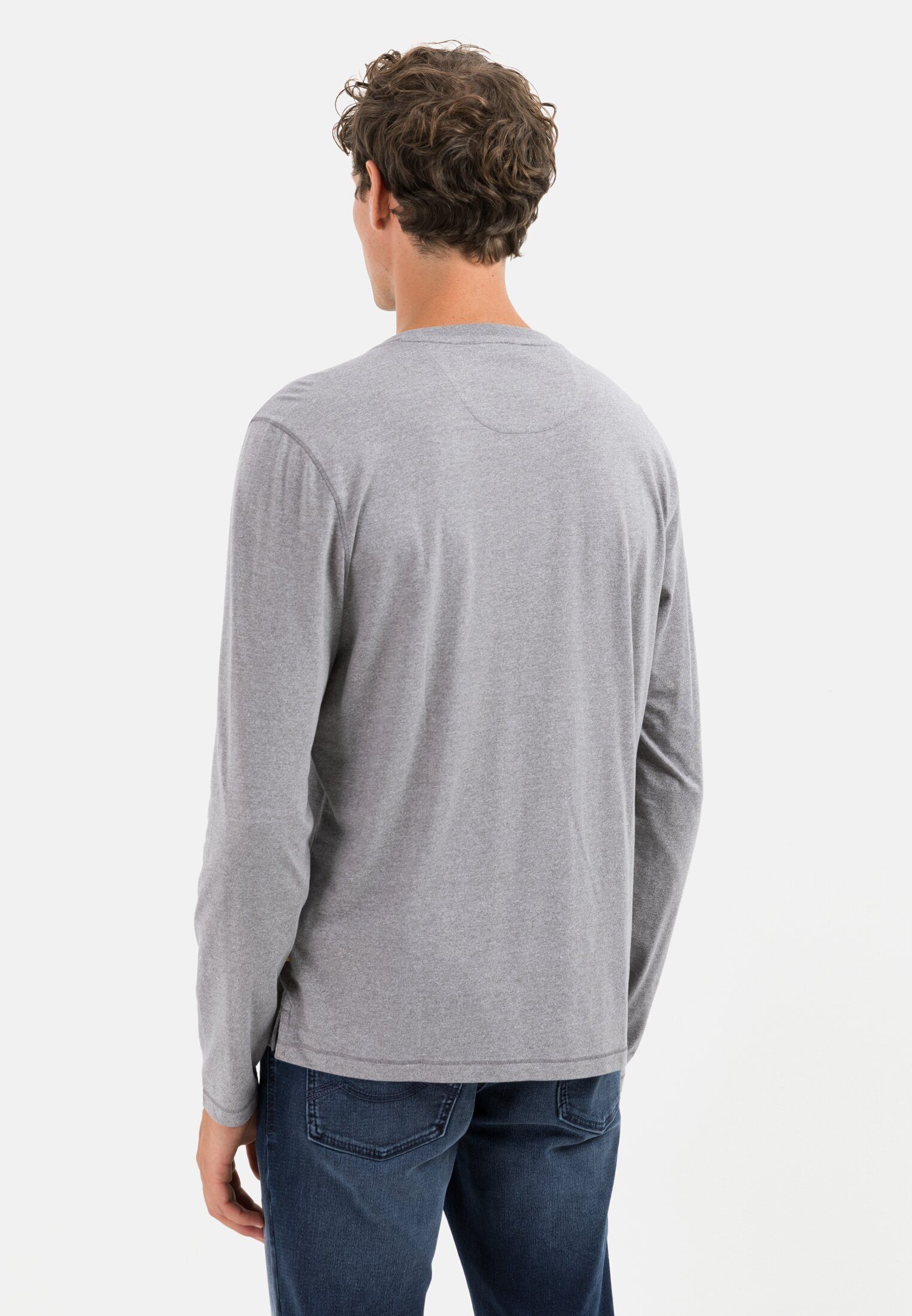 camel active Langarmshirt aus nachhaltigen Baumwollmix Langarm Henley günstig online kaufen