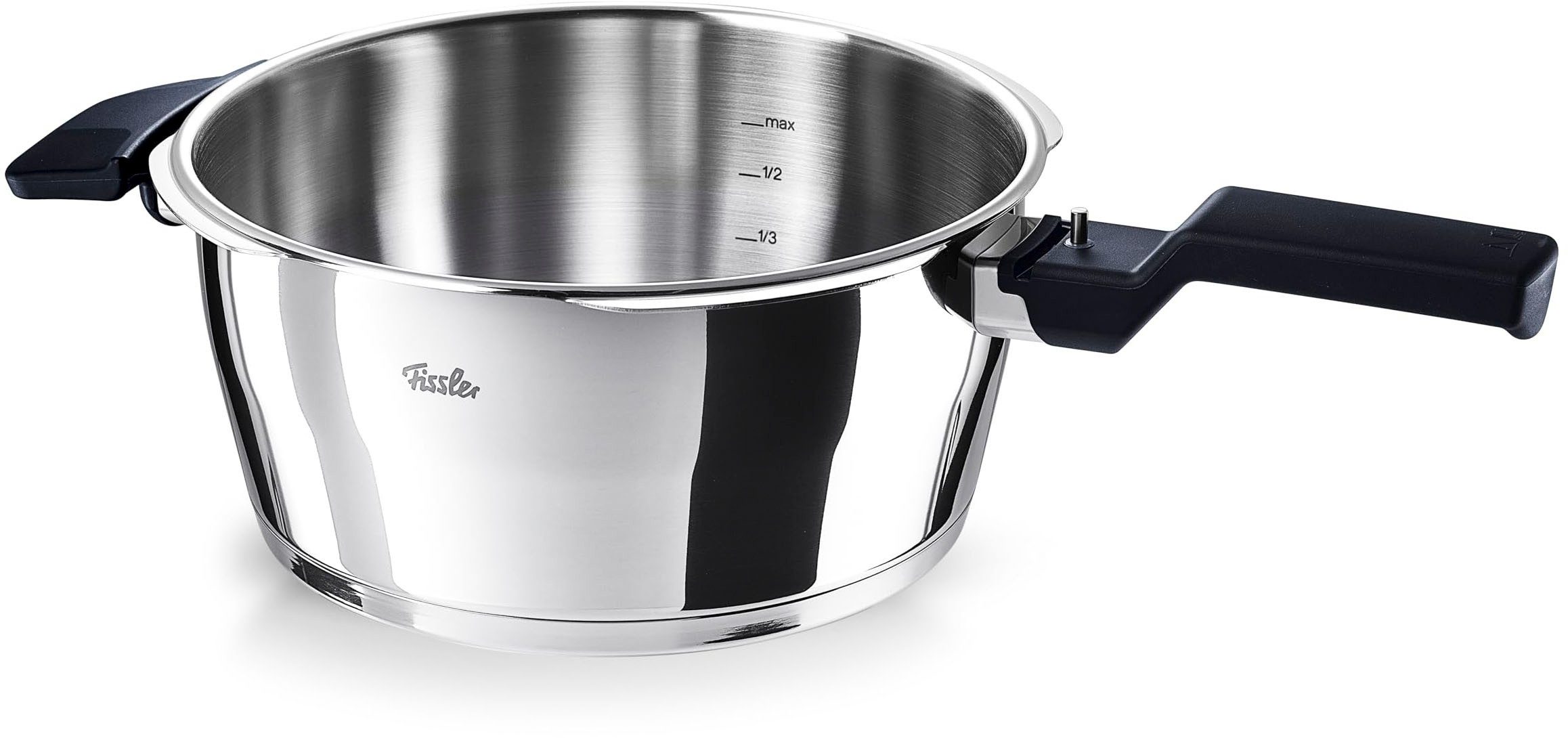 Fissler Schnellkochtopf Vitaquick® Dampfkochtopf Edelstahl 2 Garstufen Induktion, Edelstahl 18/10 (2-tlg), Made in Germany