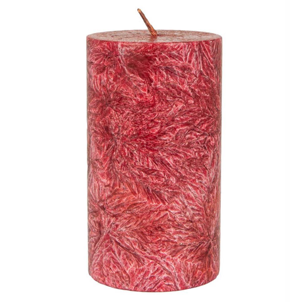 Hahn Kerzenfarm Formkerze Stearin Stumpenkerze - dunkelrot 90x50mm günstig online kaufen