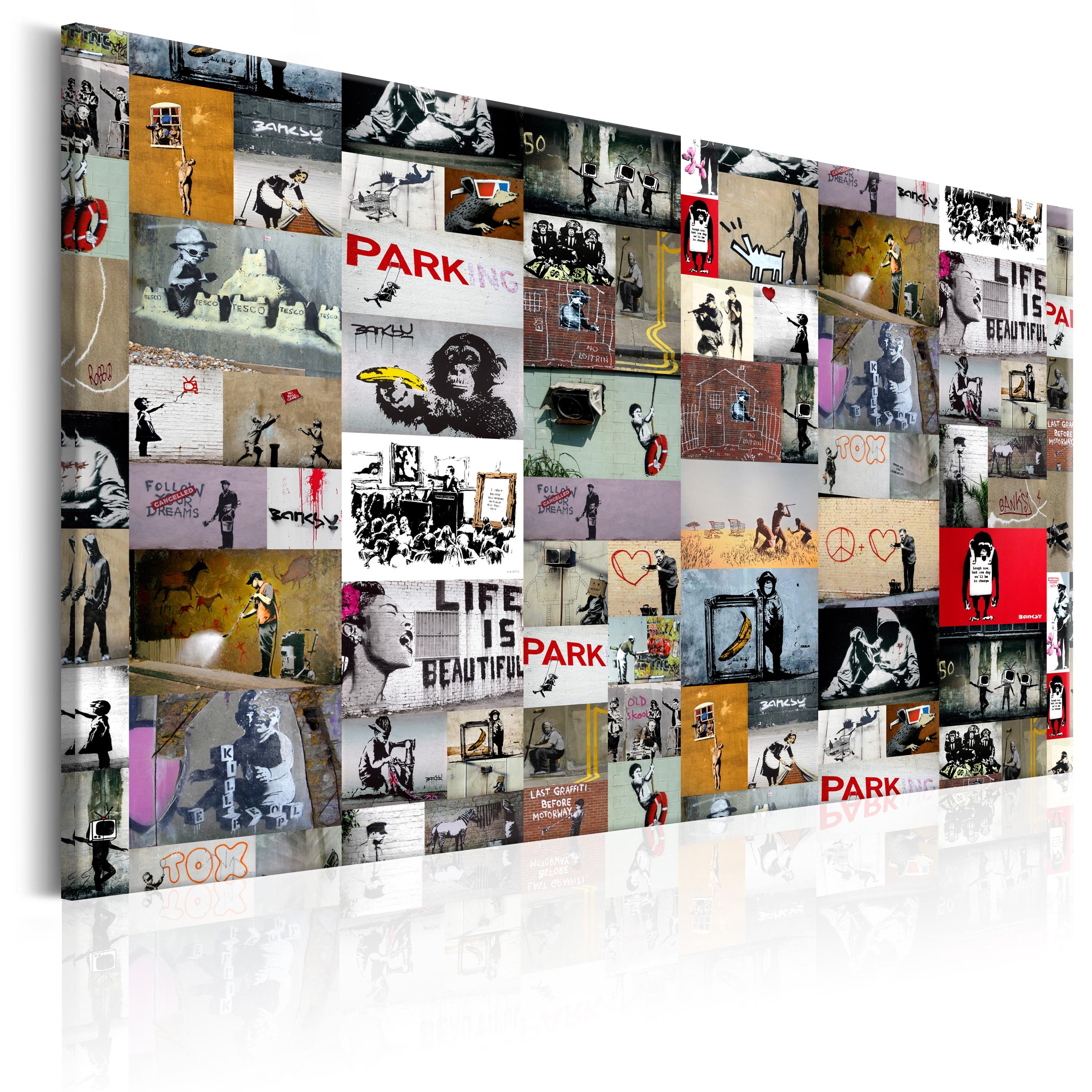 Artgeist Wandbild Art of Collage: Banksy