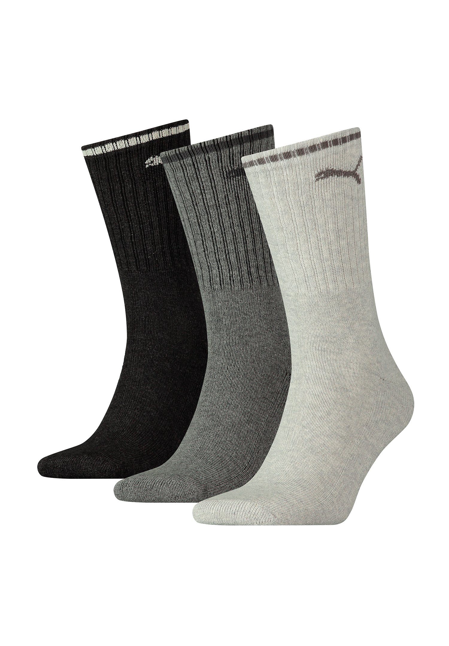 PUMA Socken CREW SOCK STRIPE 3 Paar (Packung, 3-Paar, 3er-Pack)