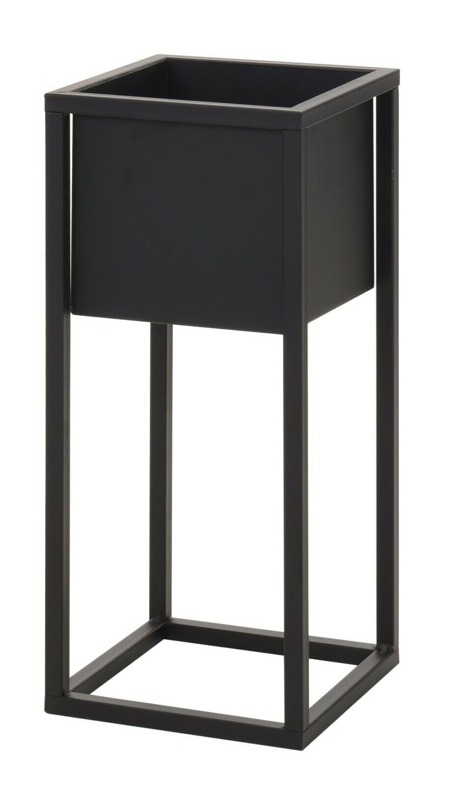 Meinposten Blumentopf mit Gestell Metall schwarz günstig online kaufen