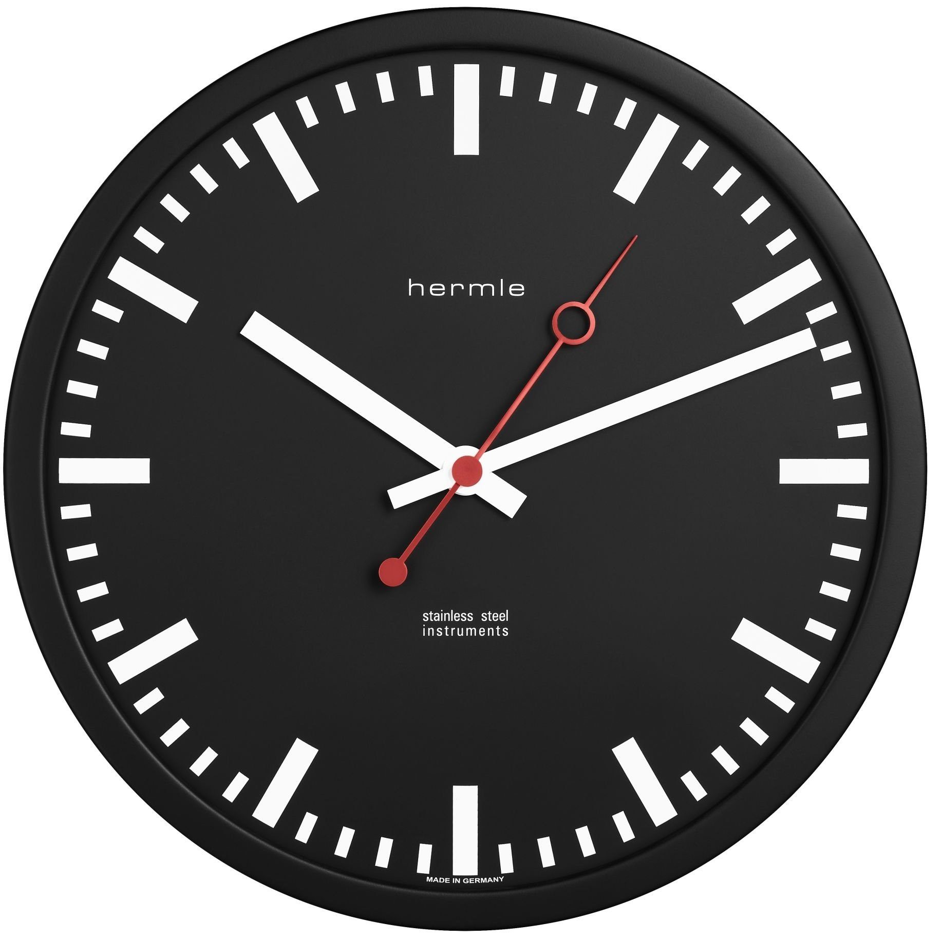 Hermle Wanduhr Hermle 30471-742100 Wanduhr Quarz schwarz