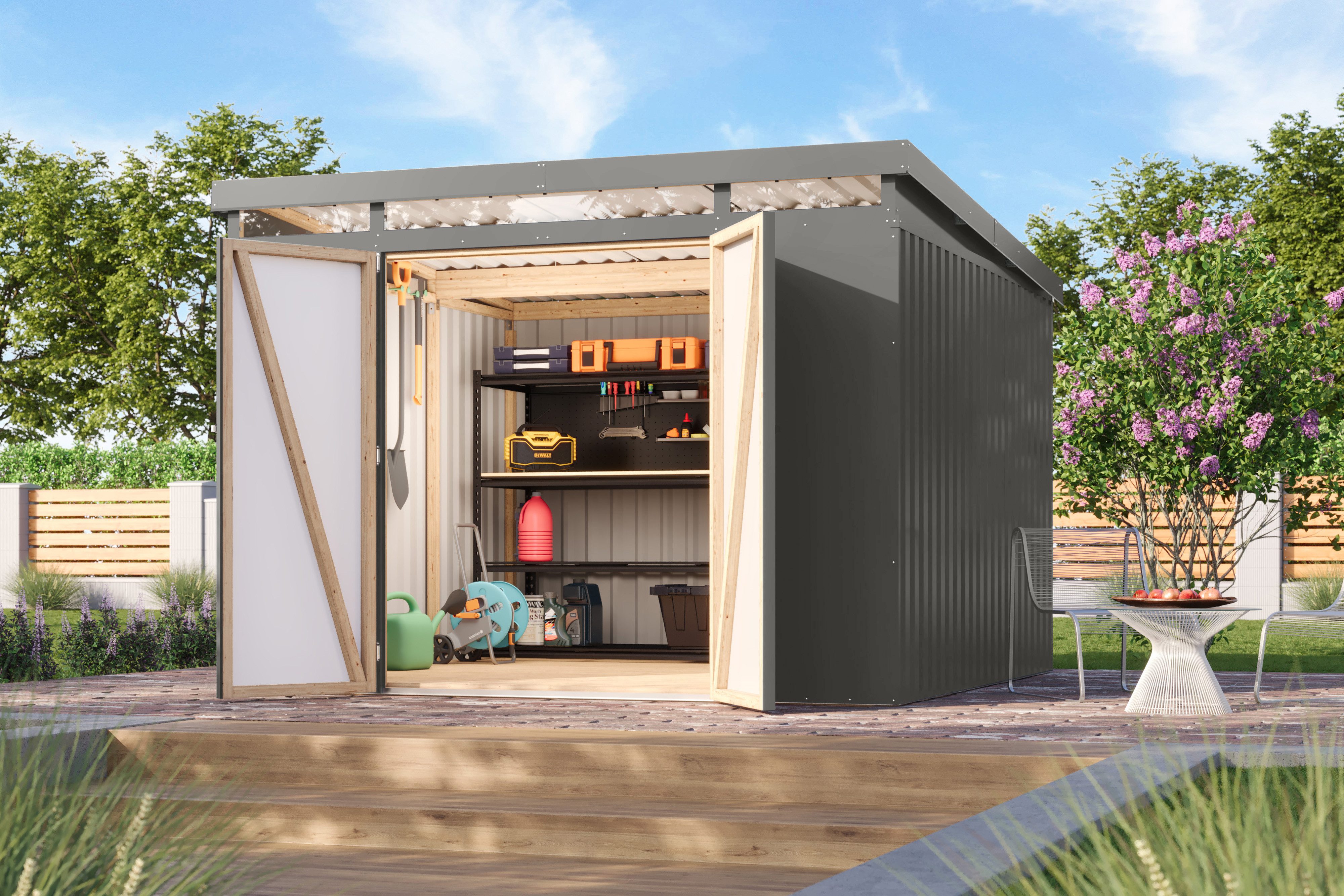 Karibu Gerätehaus Argonium 3,5, BxT: 290x292 cm, Made in Germany