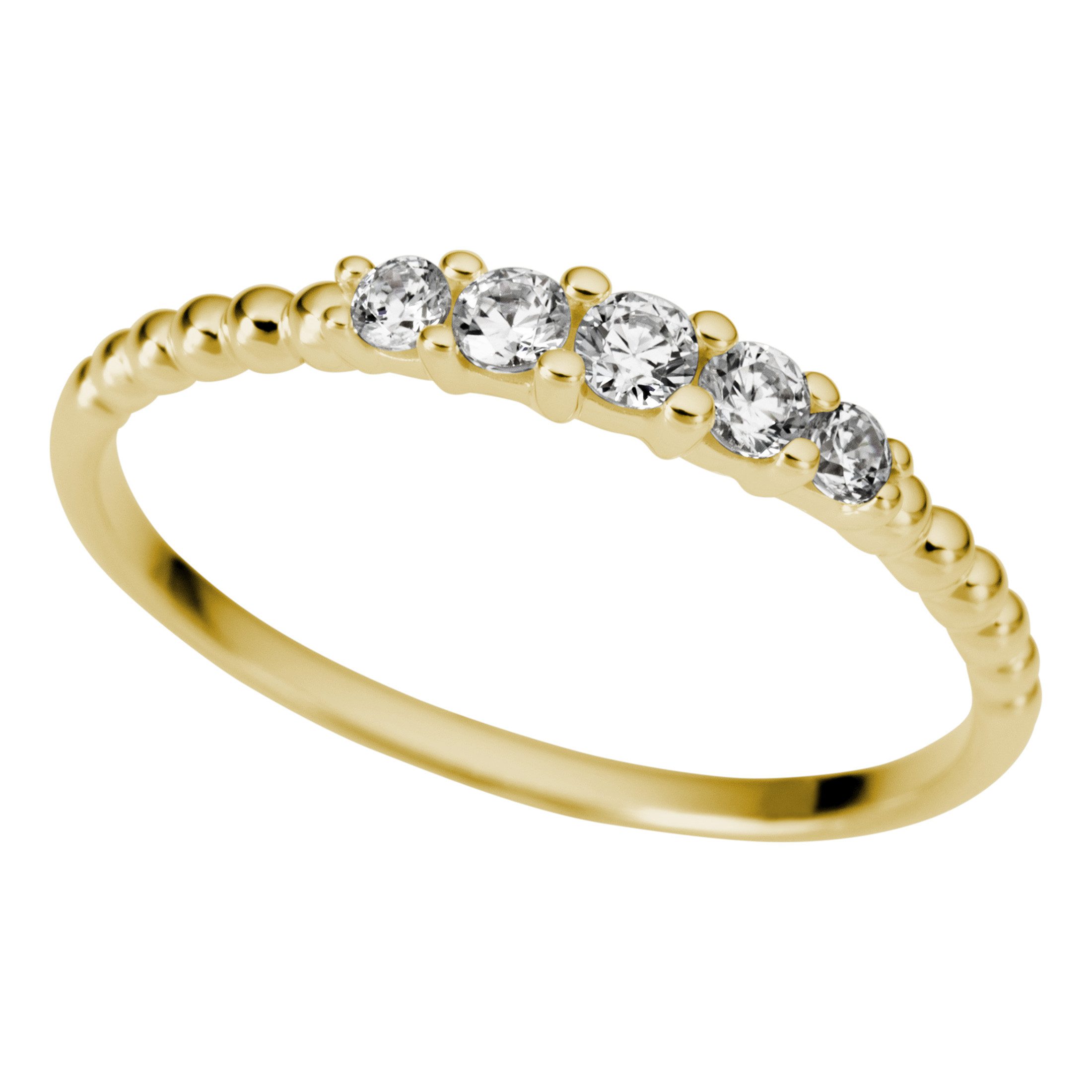 Firetti Fingerring Schmuck Geschenk Gold 333 Damenring Goldring Kugeln, mit Zirkonia (synth)