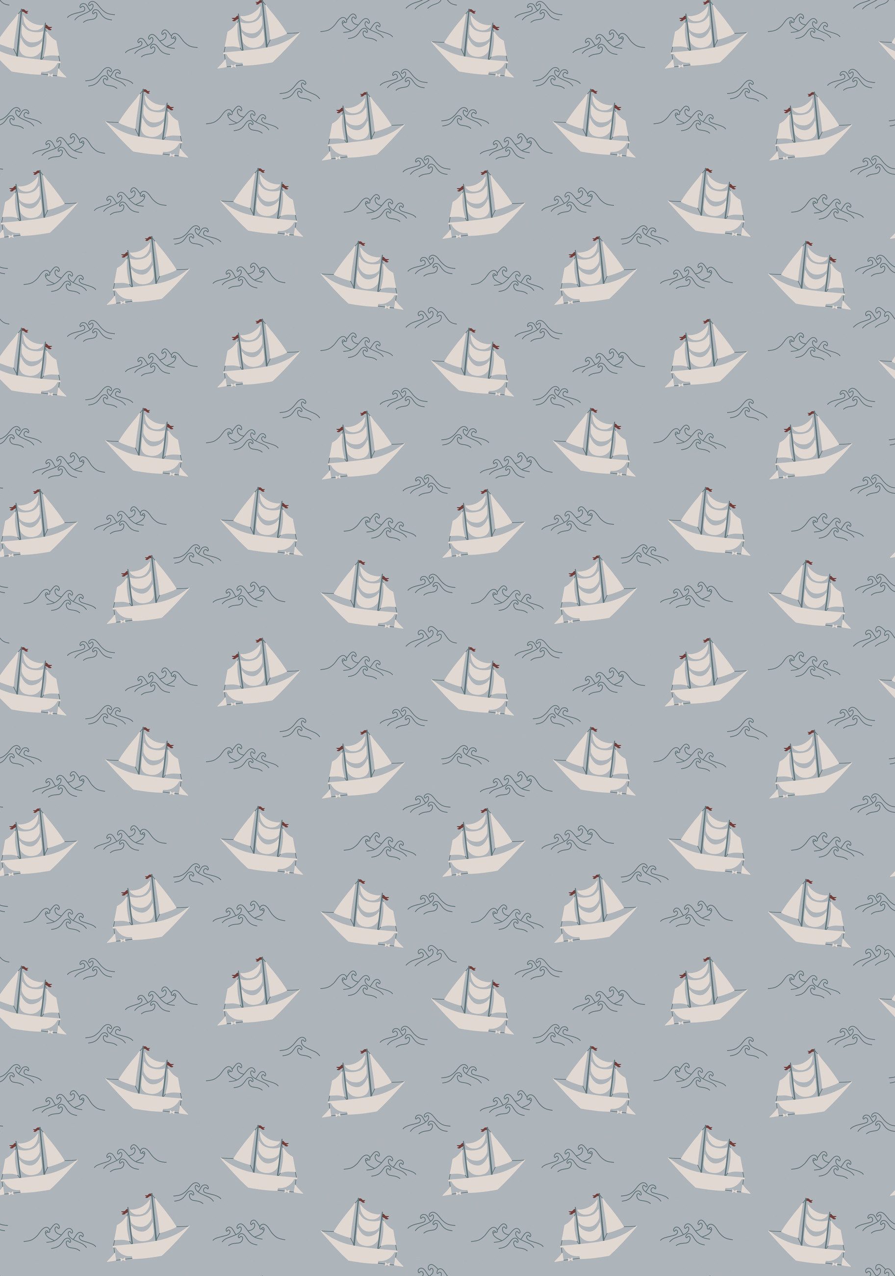 Rasch Fototapete Maritimes Kinderzimmer - Roomblush Ships RB349 - 2,85m x 2,00m, glatt, verspielt, kindgerecht, (1 Rolle, 1 St), Maritimer Look fürs Kinderzimmer