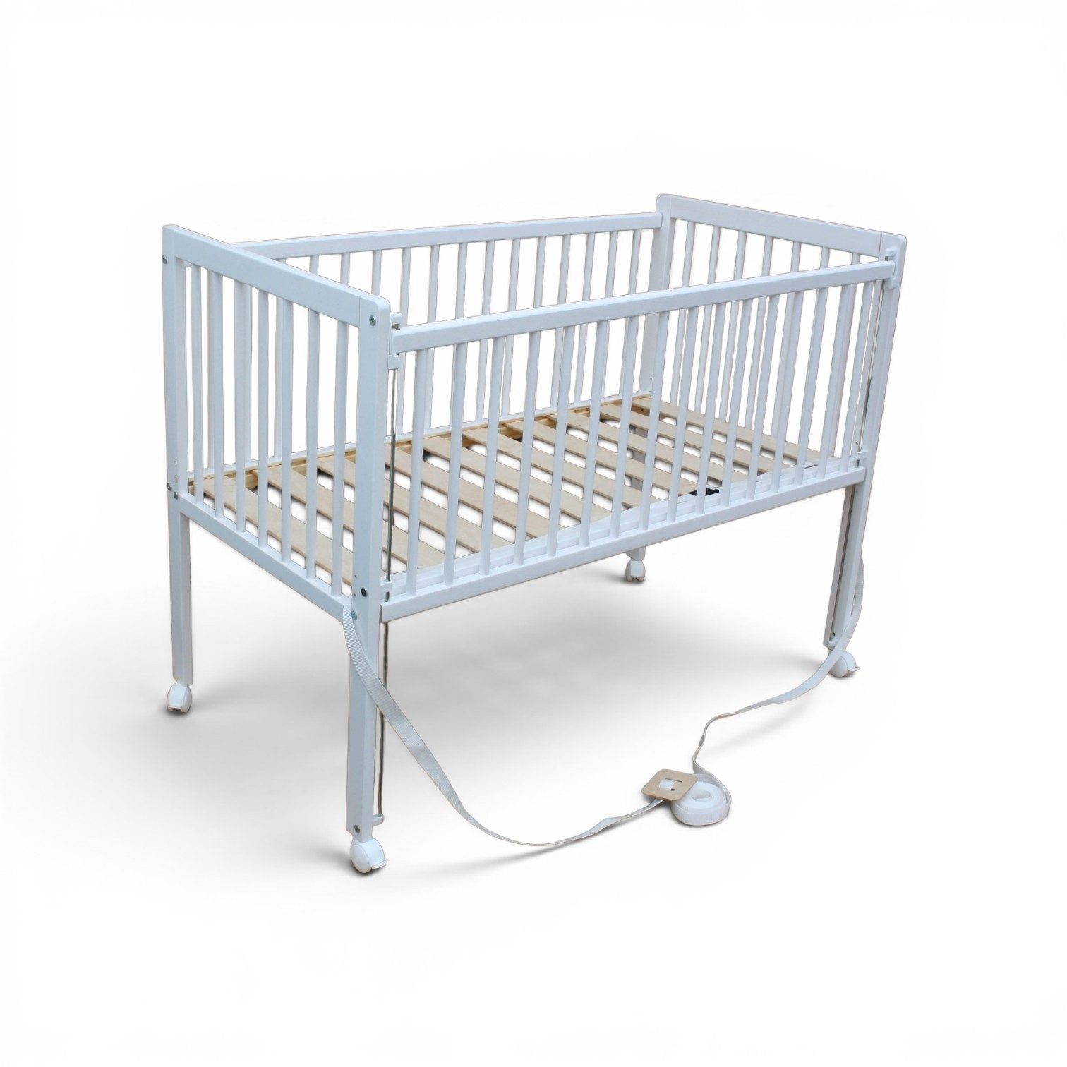 Micoland Beistellbett Kinderbett Beistellbett Babybett 2in1 120x60cm mit Matratze und Gurt, mobiles Beistellbett