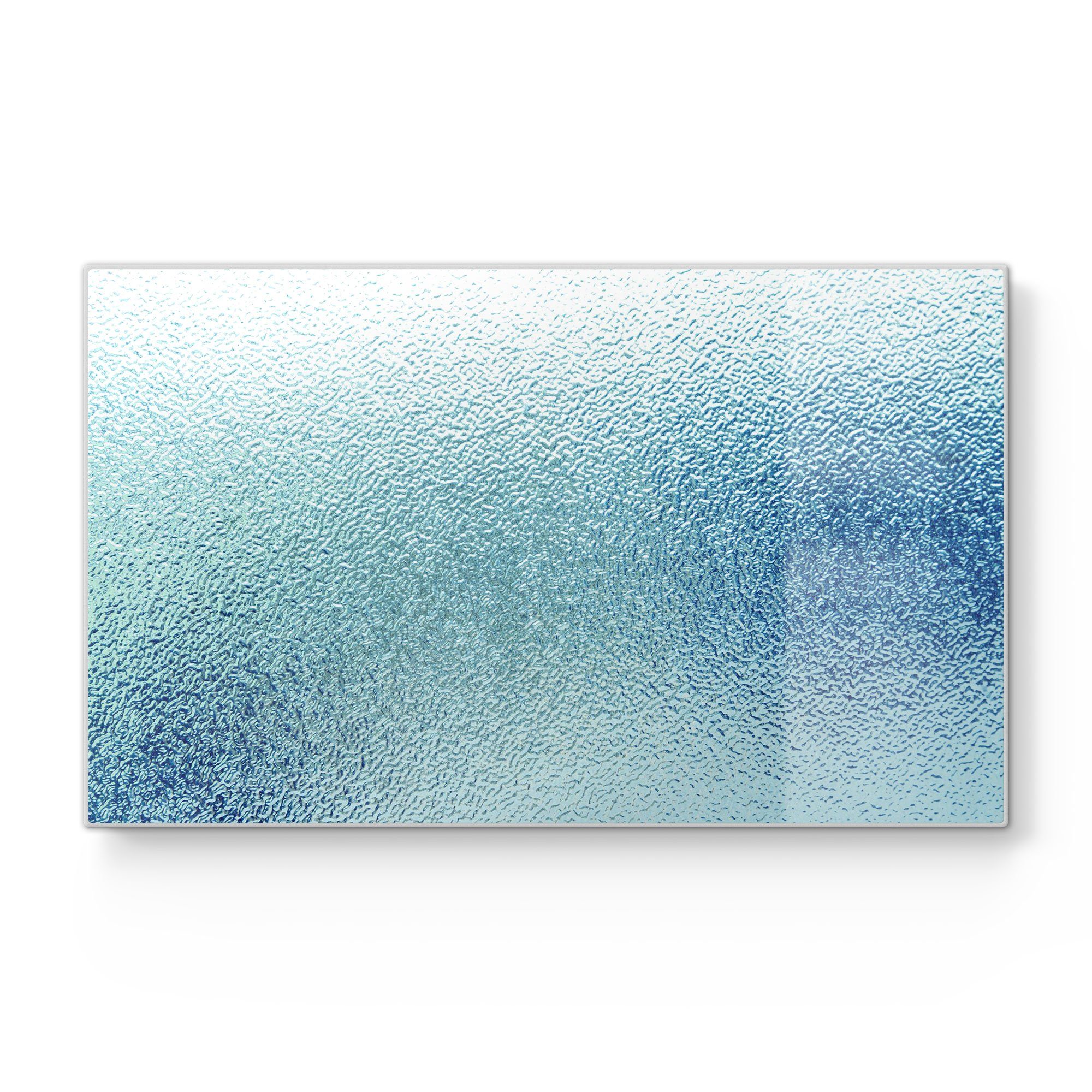 DEQORI Schneidebrett 'Milchglas mit Blaustich', Glas, Platte Frühstücksbrett Schneideplatte