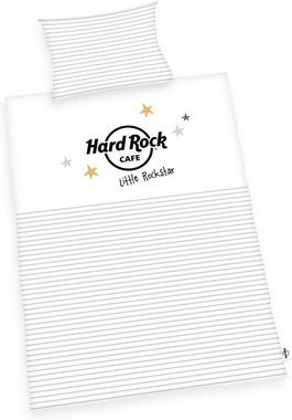 Kinderbettwäsche 100x135cm Hard Rock Café, JACK, Renforcé, 2 teilig, Little Rockstar-Design, Bio Baumwolle