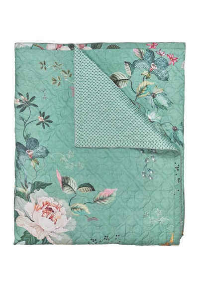 Wohndecke »Pip Studio Tokyo Bouquet Quilt, 150 x 200 cm, green«, PiP Studio, rechteckig