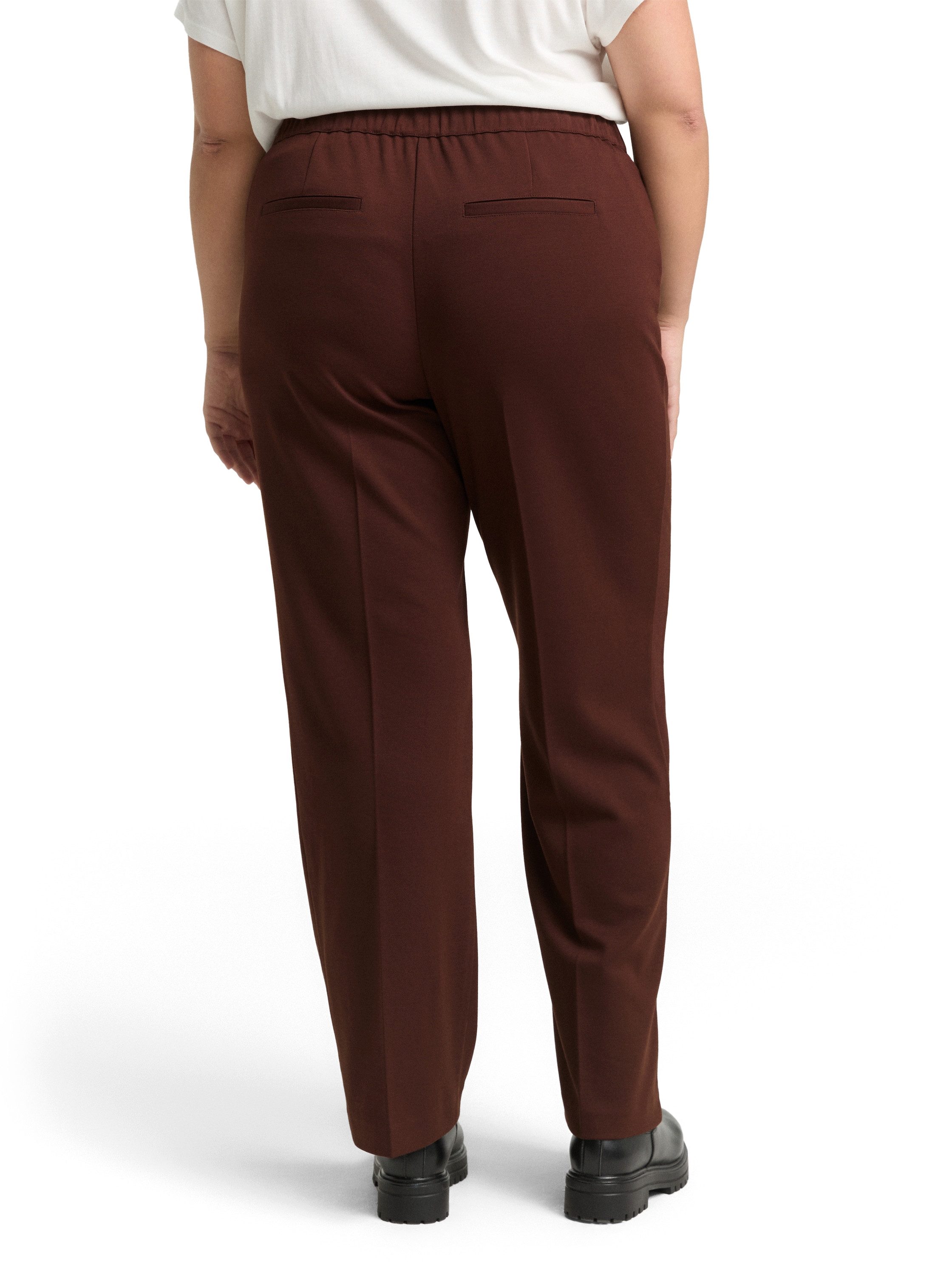 TOM TAILOR PLUS Bundfaltenhose mit elastischem Gummizug