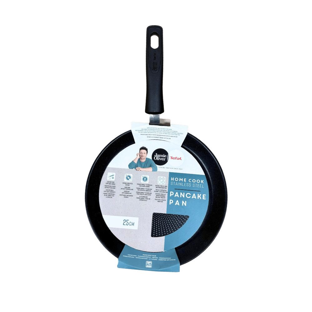 Tefal Crêpepfanne Tefal Jamie Oliver by Home Cook Antihaft-Pfannkuchenpfanne 25 cm, Edelstahl, 25cm Durchmesser