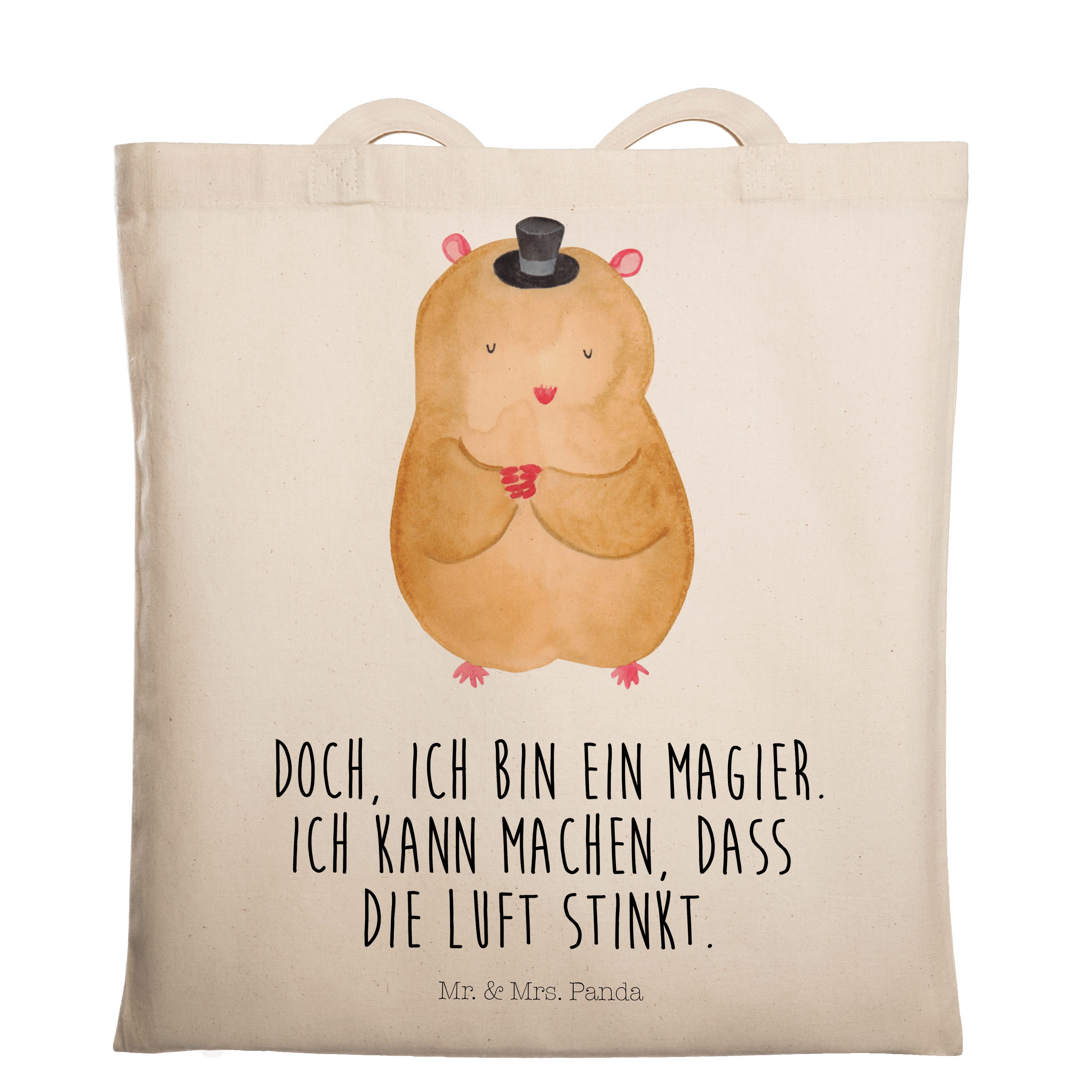 Mr. & Mrs. Panda Tragetasche Hamster mit Hut Transparent Geschenk