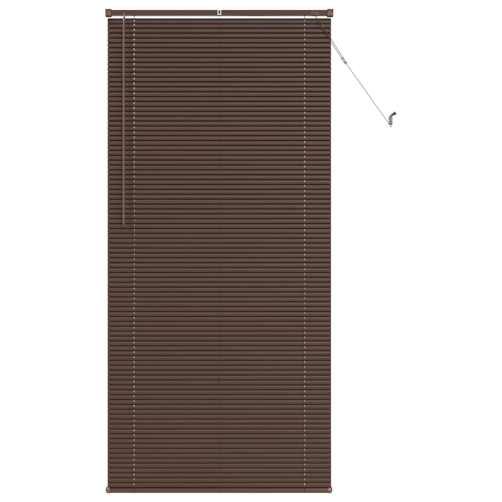 Rollo Venetianer Jalousie Dunkelbraun mit Muster 213 x 90 cm PVC, vidaXL