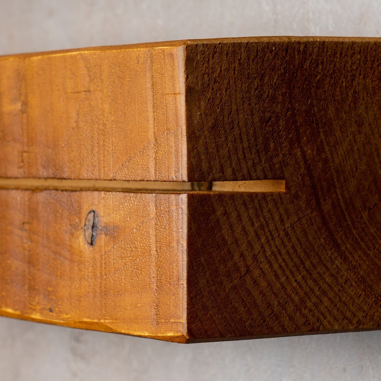 Schlüsselbrett 35x10cm Massiv lackiert Teak Holz levandeo Wandregal, Levandeo®