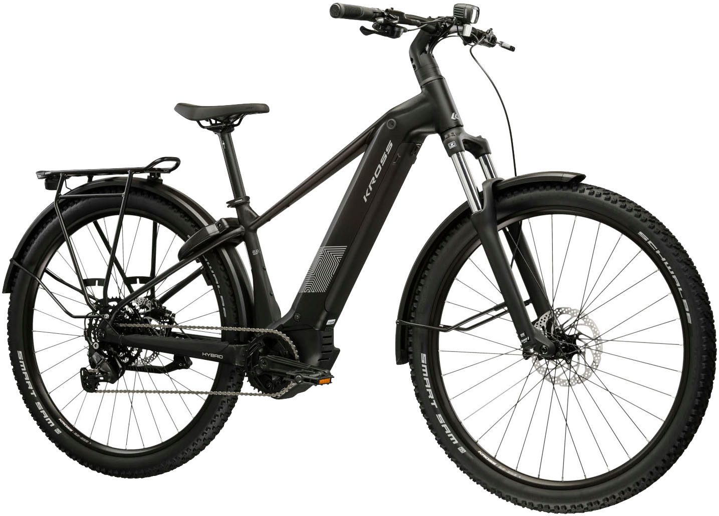 Kross E-Bike ATB Influx Hybrid SUV 2.0 16,7Ah / BOSCH 600 Wh 29" schwarz 9 Gänge 2026, 9 Gang Shimano CUES U4000 Schaltwerk, Kettenschaltung, Mittelmotor, 600 Wh, BOSCH PERFORMANCE LINE PX 36 V/250 W, Mittelmotor