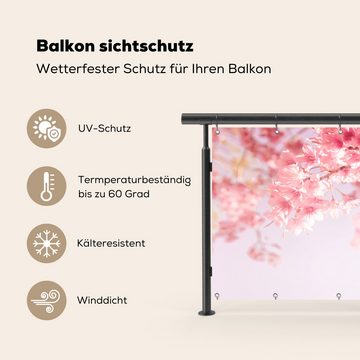 MuchoWow Balkonsichtschutz Baum - Blumen - Frühling - Blüte (1-St) Balkon Sichtschutz 90x200, Windschutz für Zaun PVC, 200x90 cm