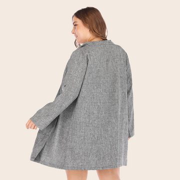 AFAZ New Trading UG Trenchcoat Lange, einreihige, lockere Langarm-Windbreaker Jacke für Damen