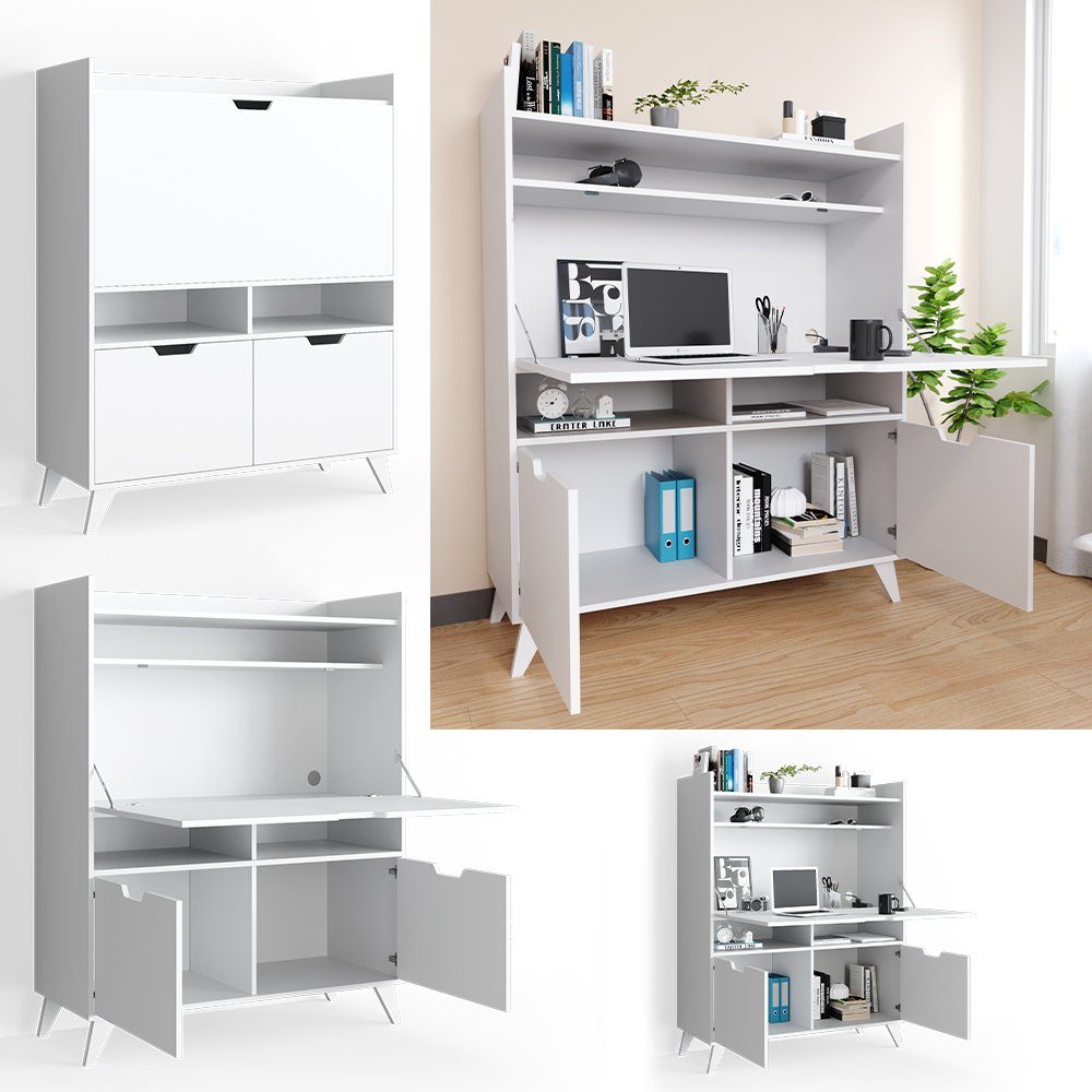 Vicco Regal-Schreibtisch Berdi, Weiß, 110 x günstig online kaufen