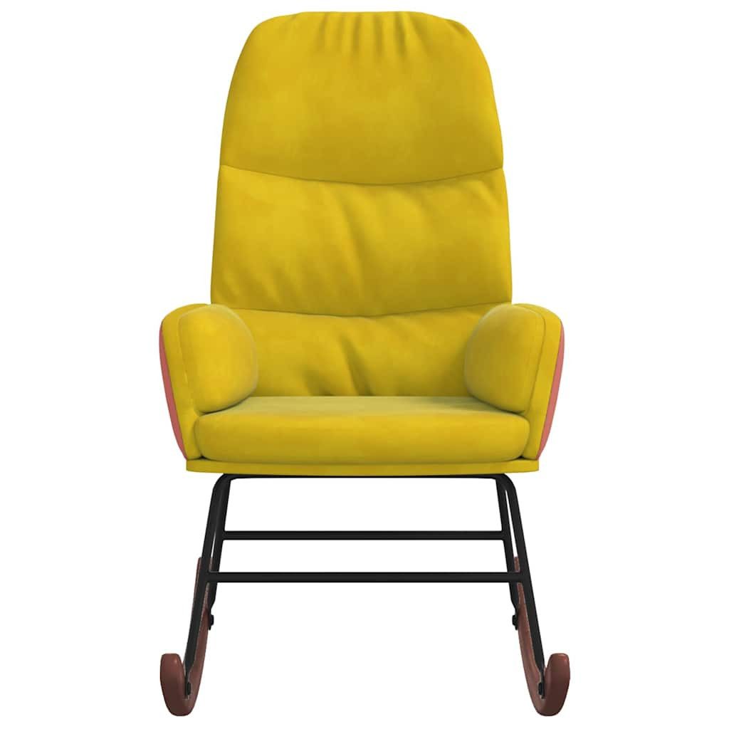 vidaXL Schaukelstuhl Schaukelstuhl Gelb Samt (1 günstig online kaufen