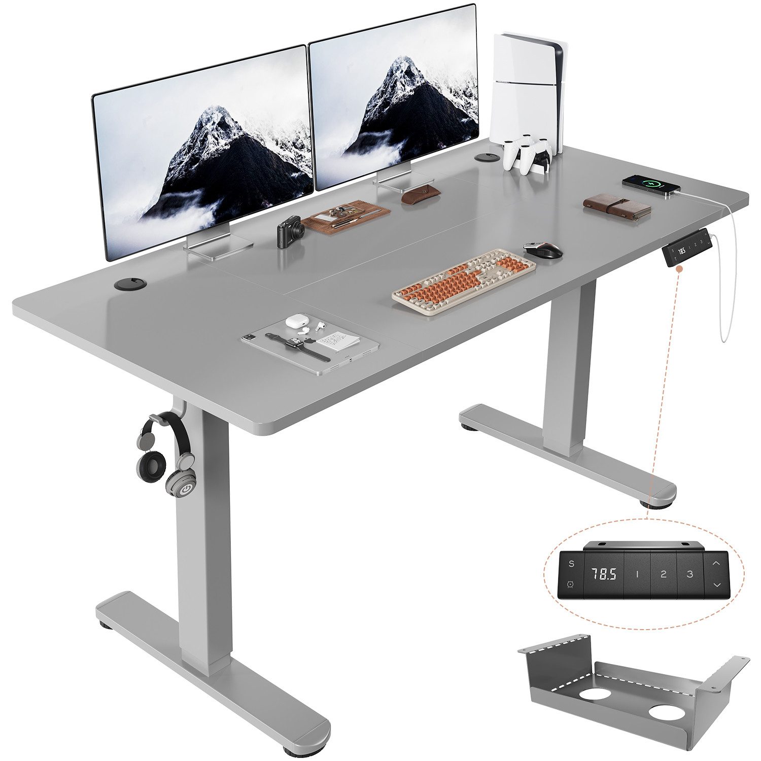 HOMALL Schreibtisch Höhenverstellbarer Schreibtisch mit 3 Höhen-Speicherfun günstig online kaufen