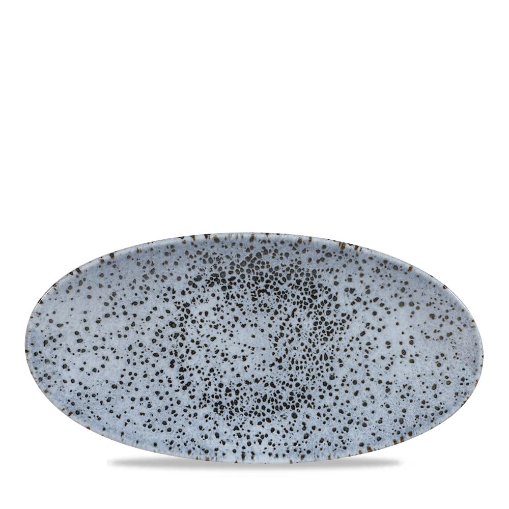 Teller Super Vitrified Studio Prints Mineral Blue Oval Chefs Platte