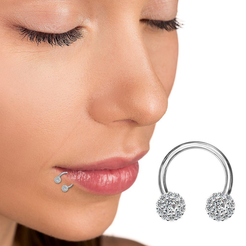 Taffstyle Nasenpiercing Piercing Hufeisen Kristall Blüten günstig online kaufen