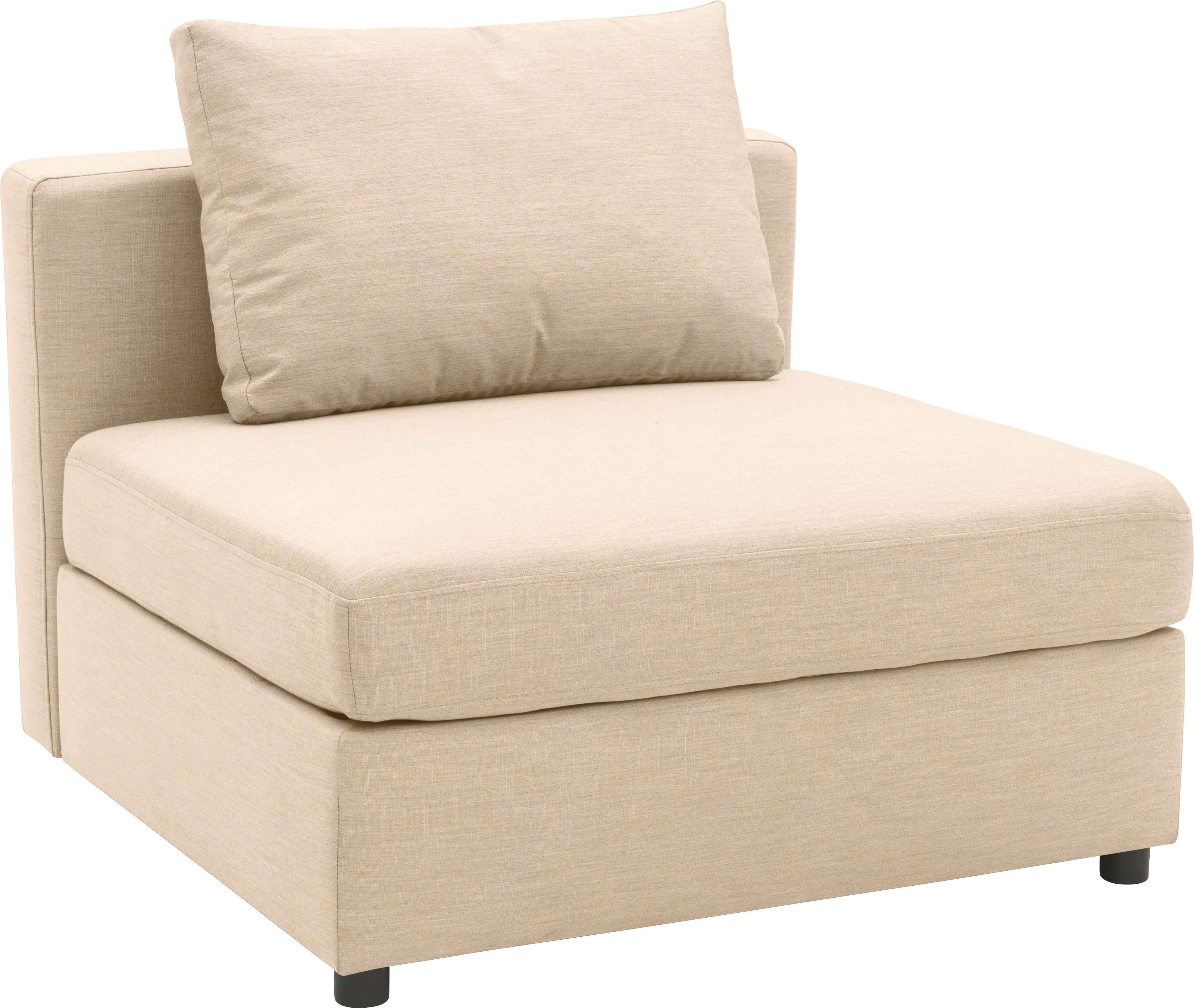 DOMO collection Sofaelement Solskin, individuell erweiterbar/kombinierbar, mit losen Kissen. Rücken- und Seitenteile als Stecksystem.