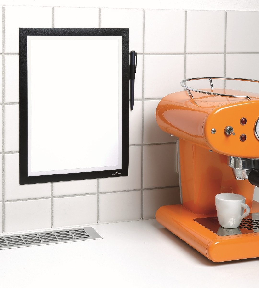 DURABLE Fächermappe Magnetschildrahmen Duraframe Note A4 selbstklebend schwarz (10 Stück)