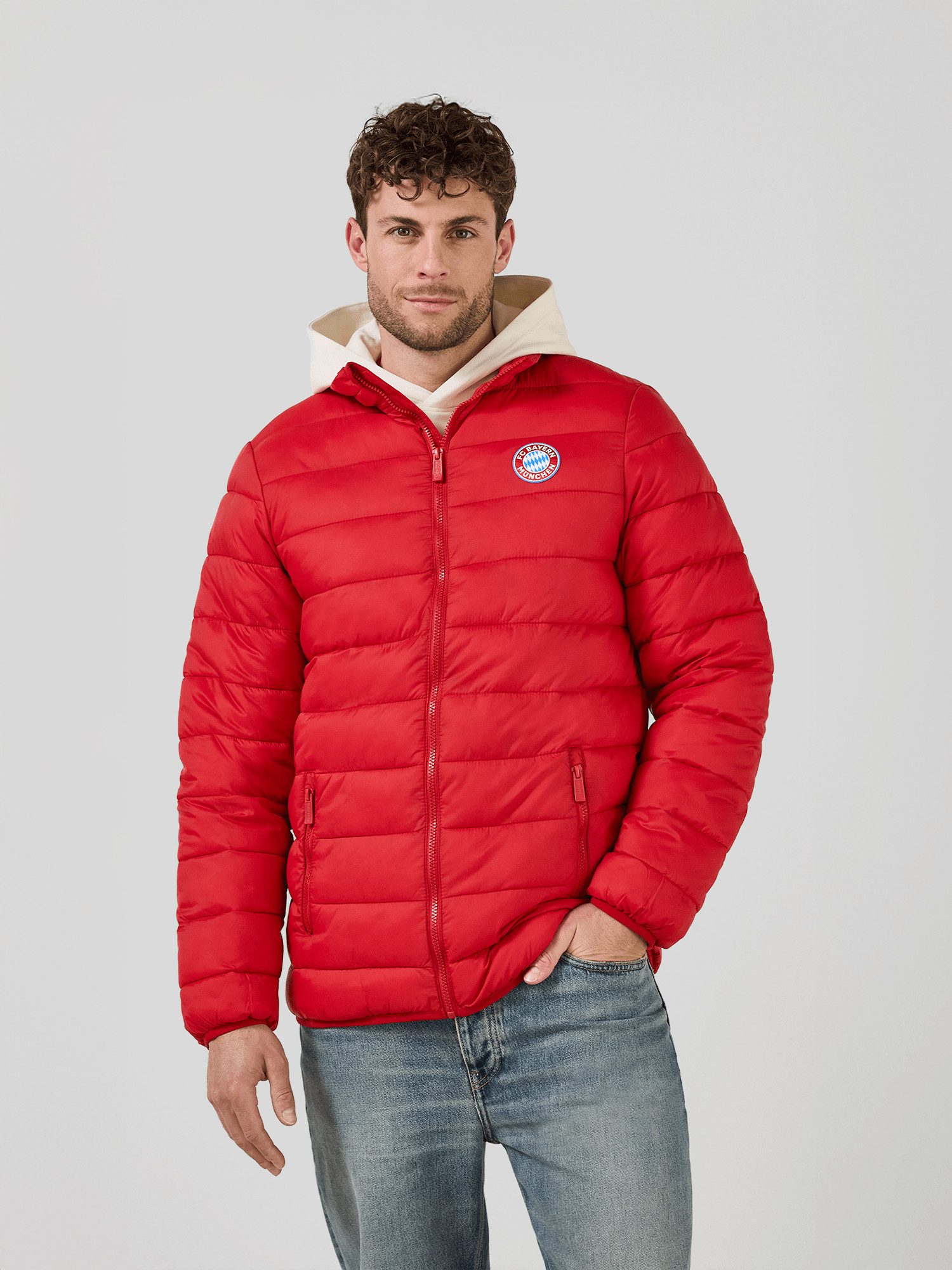 FC Bayern München Steppjacke FC Bayern München, Steppjacke Essentials, Herren, Rot