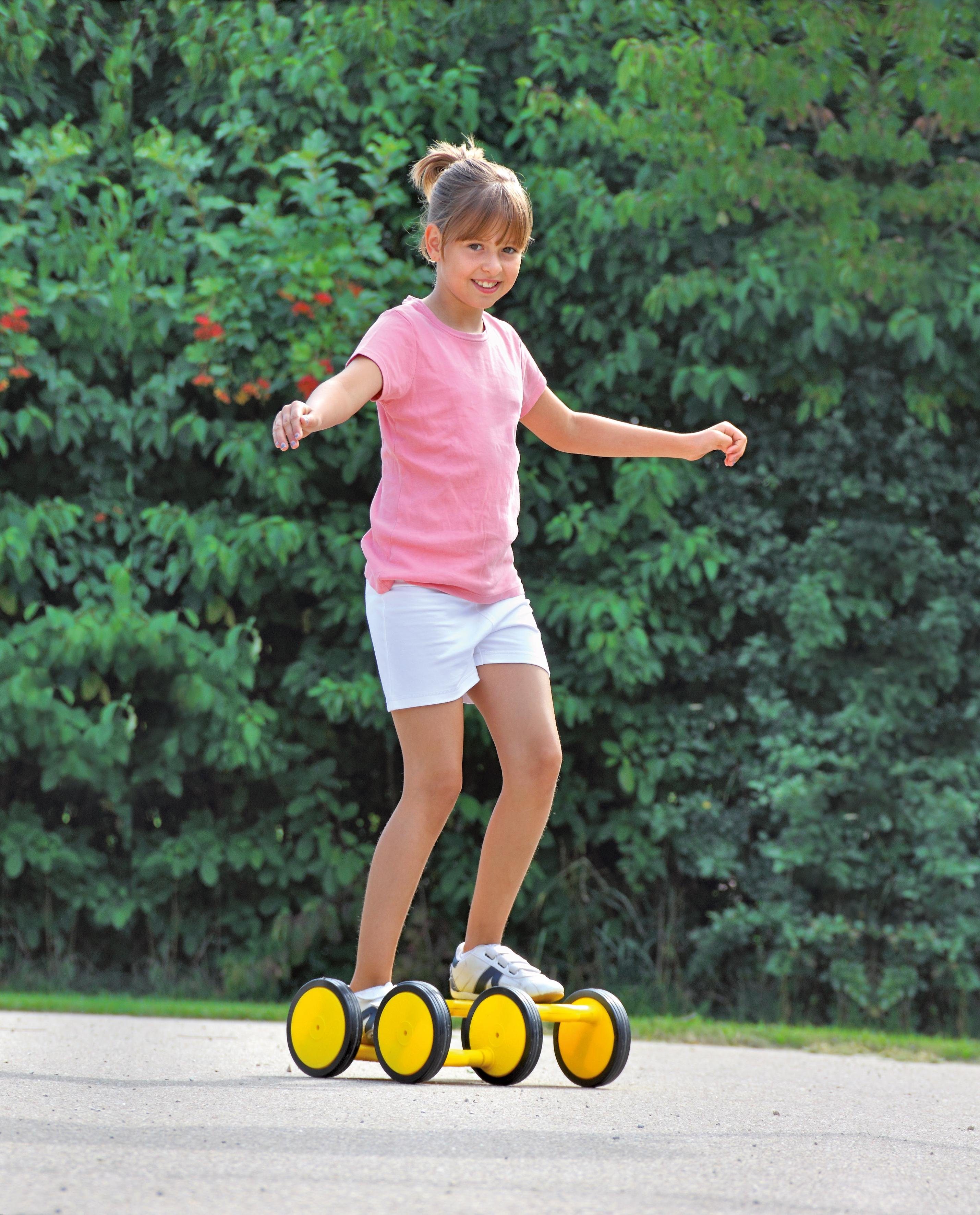 mit 100 Rollen 6 gelb Maxi-Roller kg Sport - Belastbar Kinderfahrzeug Gleichgewichtstrainer Geschicklichkeit, bis Betzold